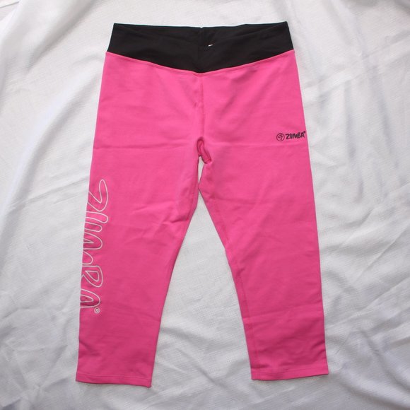Zumba Pink Cropped Capri Leggings - Picture 2 of 8